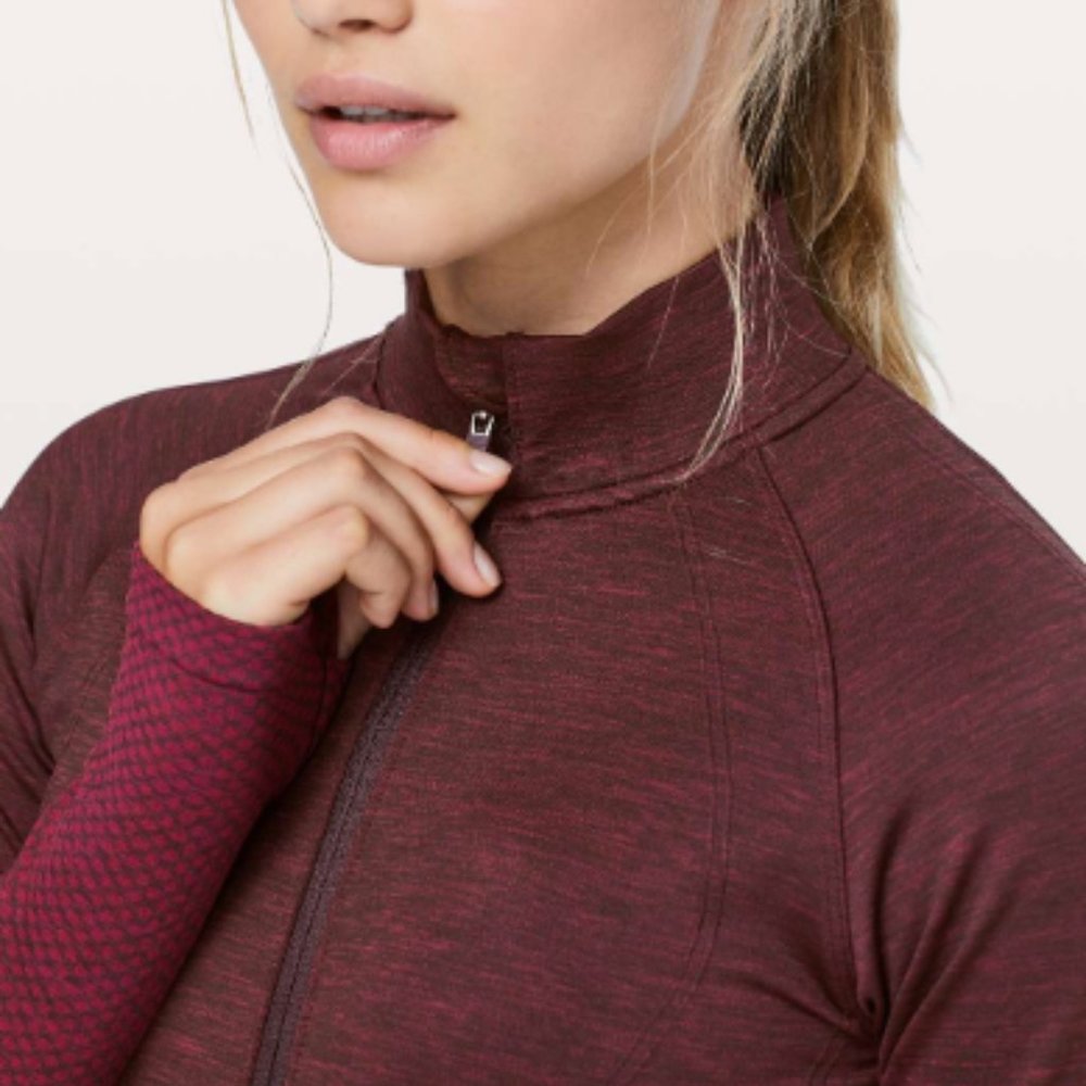 Lululemon Ready To Run Jacket *Ruby Red/Evanescent Sz 6